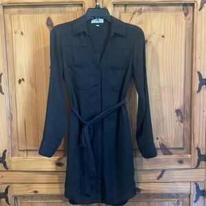 Express Black Portofino Shirt Dress